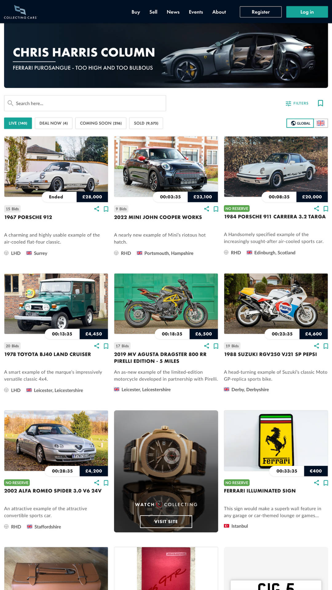 Collecting Cars Website